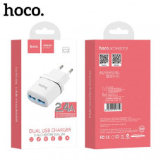 СЗУ-2USB HOCO C12 2,4А, White