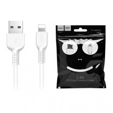 Кабель Lightning HOCO X13 Easy 1м, 2.4A, ПВХ, White