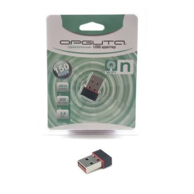 WI-FI адаптер Орбита ОТ-РСК02 (150Mbps) Чипсет: MT7601 USB 2.0 разъем(Совместим с Windows 7/8/10/11; Linux, подключается через USB, подходит для стационарных ПК и старых ноутбуков без встроенного Wi-Fi.)