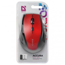 Мышь беспроводная Defender Accura MM-365, красный. 800-1600 dpi, USB. Количество кнопок: 5 + колесо-кнопка. Тип сенсора: оптический. Питание: 2хAAA (в комплекте). Радиус действия: 10 м.