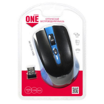 Мышь беспроводная Smart Buy ONE 352, синяя/черная, (1/60)