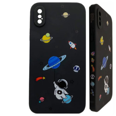 Чехол силиконовый iP X/XS Spase Station черный