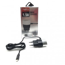 СЗУ Lightning + USB Tessla TL18 5A/1.5A=1A, 1.2м, Black. Сетевое зарядное устройство Lightning + выход USB.