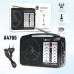 Радиоприемник портативный deespi RE-17/607 AM/FM/SW. 220V/50Hz. Питание от сети (кабель в к-те) и 2хR20 (не входит в к-т). 4-полосный: FM 88-108 Mhz, AM 530-1600 Khz, SW1 2.7-10.3 МГц SW2 9.8-22.2 МГц. Антенна 360гр.