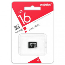 Карта памяти MicroSDHC 16Gb Smartbuy Сlass 10 без адаптера LE(не подходит для интенсивной видеозаписи)