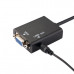 Переходник HDMI (M) - VGA (F) + jack 3,5 Орбита OT-AVW21 преобразует видео поток HDMI в VGA сигнал + 3.5 mm аудио. Разрешение изображения до 1920 x 1200 точек, совместимо с версией HDMI v.1.4. Выходное разрешение видео не ухудшается относительно входного.