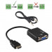 Переходник HDMI (M) - VGA (F) + jack 3,5 Орбита OT-AVW21 преобразует видео поток HDMI в VGA сигнал + 3.5 mm аудио. Разрешение изображения до 1920 x 1200 точек, совместимо с версией HDMI v.1.4. Выходное разрешение видео не ухудшается относительно входного.