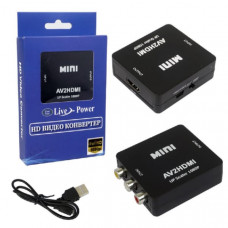 Переходник AV2/HDMI 1080P, (UP Scaler) конвертер на 3RCA Black