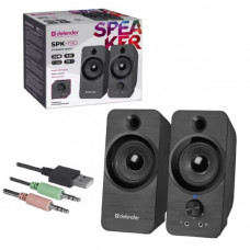 Активная колонка 2.0 Defender SPK-190 черный, (8 Вт, питание от USB , Суммарная выходная мощность RMS: 8 Вт, Мощность сателлитов (RMS): 2х4 Вт, Размер динамиков сателлитов: 3 , Разъем для наушников: да, Диапазон частот: 7020000 Гц, Тип интерфейса: 3,5-мм Активная колонка 2.0 Defender SPK-190 черный, (8 Вт, питание от USB , Суммарная выходная мощность RMS: 8 Вт, Мощность сателлитов (RMS): 2х4 Вт, Размер динамиков сателлитов: 3 , Разъем для наушников: да, Диапазон частот: 7020000 Гц, Тип интерфейса: 3,5-мм