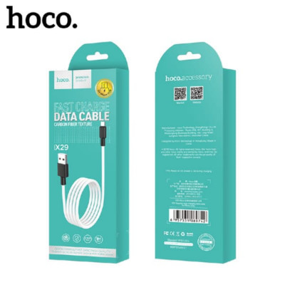 Кабель Micro USB HOCO X29 1м, 2A, TPE, White