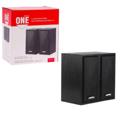 Активная колонка 2.0 SmartBuy ONE SBA-101, черный, дерево, 6Вт, питание от USB (1/20)