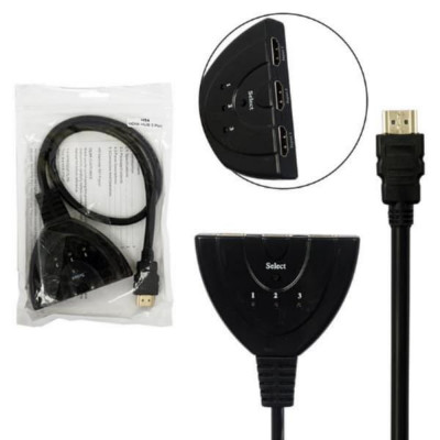 Разветвитель HDMI H54 на 3 порта HDMI (HDVD. HDV. PS3)