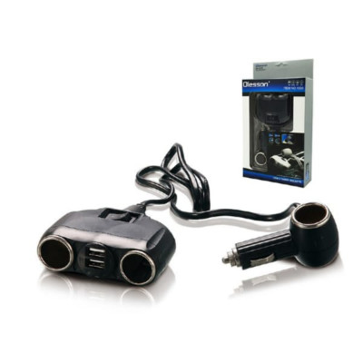 Разветвитель прикуривателя Olesson WF-1630 ( 3 выхода+2USB)