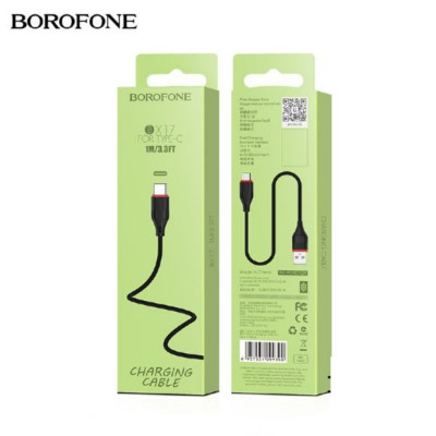 Кабель Type-C BOROFONE BX17 1м, 2A, ПВХ, Black
