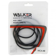 Кабель Аудио 3,5 Jack-3,5 Jack WALKER WCA-049 черный, 1м, 4pin, в блистере