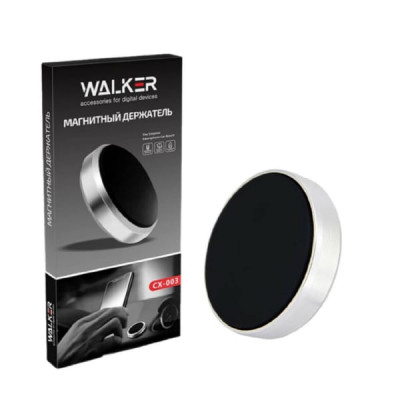 Держатель мобильного телефона магнитный Walker CX-003 на панель, серебро