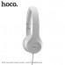 Гарнитура проводная полноразмерная Hoco W21 Grey (шнур 1,2м)  (мятая коробка)