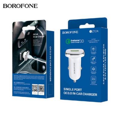 АЗУ USB BOROFONE BZ12A QC3.0А, White (44/176)