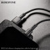 Кабель Lightning BOROFONE BX31 1м, 2,4A, силиконовая оплетка, Black. Поддержка зарядки и передачи данных.