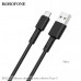 Кабель Type-C BOROFONE BX31 1м, 3A, силикон, Black