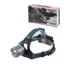 Фонарь налобный Патриот PT-FLG06 (1LED, 2x18650, ZOOM, Т6, 600Lum/6000K/10W). Комплектация: блок питания, ЗУ авто, аккумуляторы 2х18650. Режимы свечения: 3 - яркий, обычный, стробоскоп. Максимальная дальность луча: 300м. Степень влагозащиты: IP65. Питание