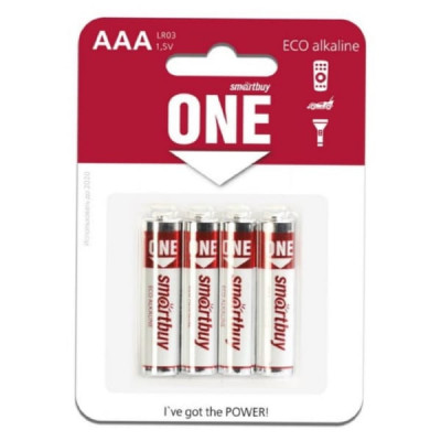 Батарейка SmartBuy One LR03 Alkaline BL-4 (48/480)