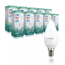 Лампа светодтодная SMARTBUY C37-9.5W-220V-4000K-E14 (свеча,белый свет)