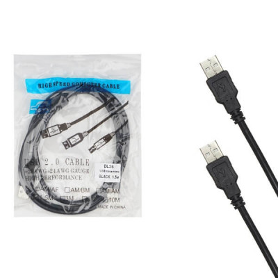 Кабель удлинитель 1.5м USB 2.0 AM(USB)-AM (штекер-штекер) с фильтром