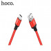 Кабель Type-C HOCO X14 1м, шнуровая оплетка, Red-Black