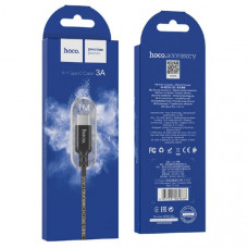 Кабель Type-C HOCO X14 1м, 3A, шнуровая оплетка, Black