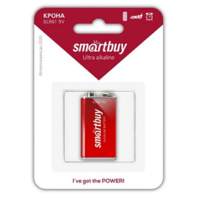 Батарейка SmartBuy 6LR61 9V BL-1 (12/240)