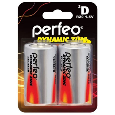 Батарейка Perfeo R20 Dynamic Zinc BL2