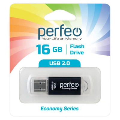 USB флеш-диск 16Gb Perfeo E01 Black economy series