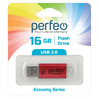 USB флеш-диск 16Gb Perfeo E01 Red economy series