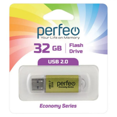 USB флеш-диск 32Gb Perfeo E01 Gold economy series
