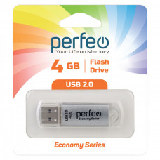 USB флеш-диск 4Gb Perfeo E01 Silver economy series