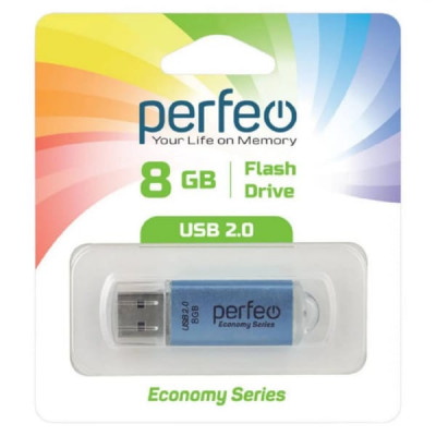 USB флеш-диск 8Gb Perfeo E01 Blue economy series
