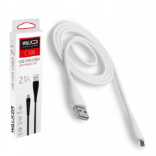 Кабель Micro USB WALKER C305 1м 2.1А ПВХ, Белый (Технические Характеристики на Русском языке )