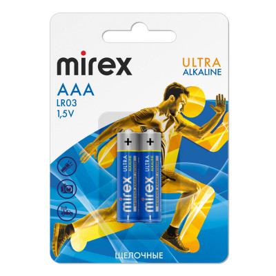 Батарейка Mirex LR03 BL-2 Ultra Alkaline
