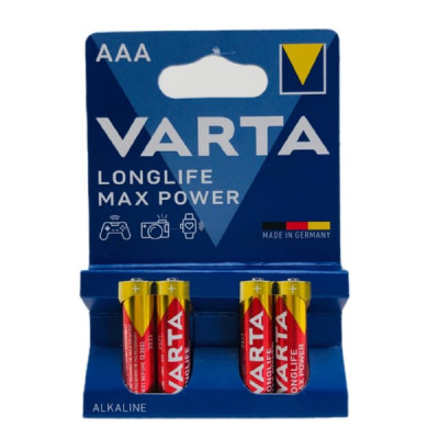 Батарейка VARTA LR03 LONGLIFE MAX POWER (MAX TECH) BL-4