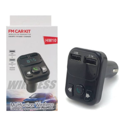FM-Модулятор HM10, Bluetooth, 2USB, TF, 5V-3.1A