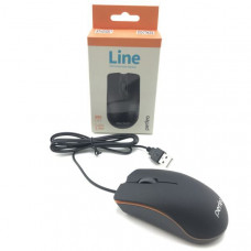 Мышь проводная Perfeo Line, 3 кн, DPI 1000, USB,1,5м, черная. (PF-A4492)