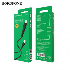 Кабель Lightning BOROFONE BX37 1м, 2,4A, ПВХ, Black. Поддержка зарядки и передачи данных.
