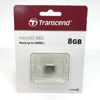 Карта памяти MicroSDHC Transcend 300S 8Gb Class 10 без адаптера