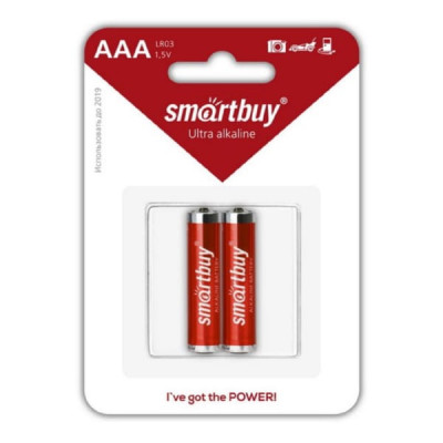 Батарейка SmartBuy LR03 Alkaline BL-2