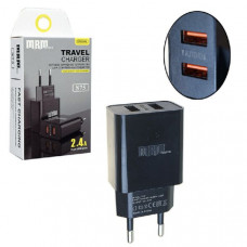 СЗУ-2USB MRM S75 5V 2.4A=2А черный