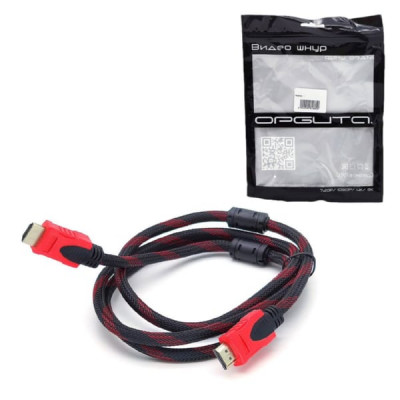 Кабель HDMI-HDMI 1,5м Орбита OT-AVW04 (v1.3 пакет, оплетка 2 фильтра)