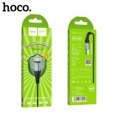 Кабель Micro USB HOCO X38 1м, 2.4A, шнуровой, Black