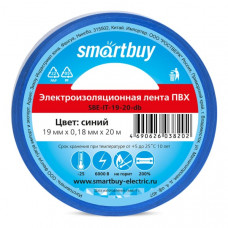 Изолента Smartbuy 0.18x19мм 20м синяя (SBE-IT-19-20-db)/кратно 10шт