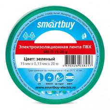Изолента Smartbuy 0.13x15мм 20м зеленая (SBE-IT-15-20-g)/кратно 10шт
